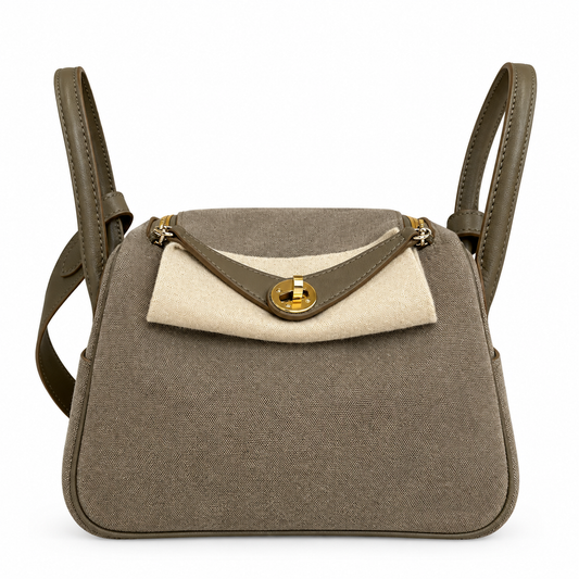 HERMES Mini Lindy Grizzly Etoupe