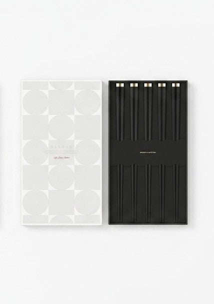 Pavilion Hexagonal Chopsticks 5 Pairs-Ebony