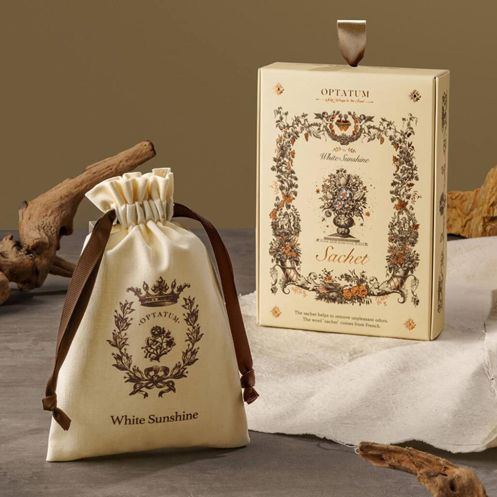 White Sunshine Wardrobe Scent Sachet with Refill – OPTATUM