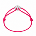 Load image into Gallery viewer, WECORD Mini Silver Soho Bracelet with Raspberry Cord
