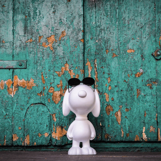 SNOOPY SUN MAT WHITE and GLOSSY BLACK - 27 CM