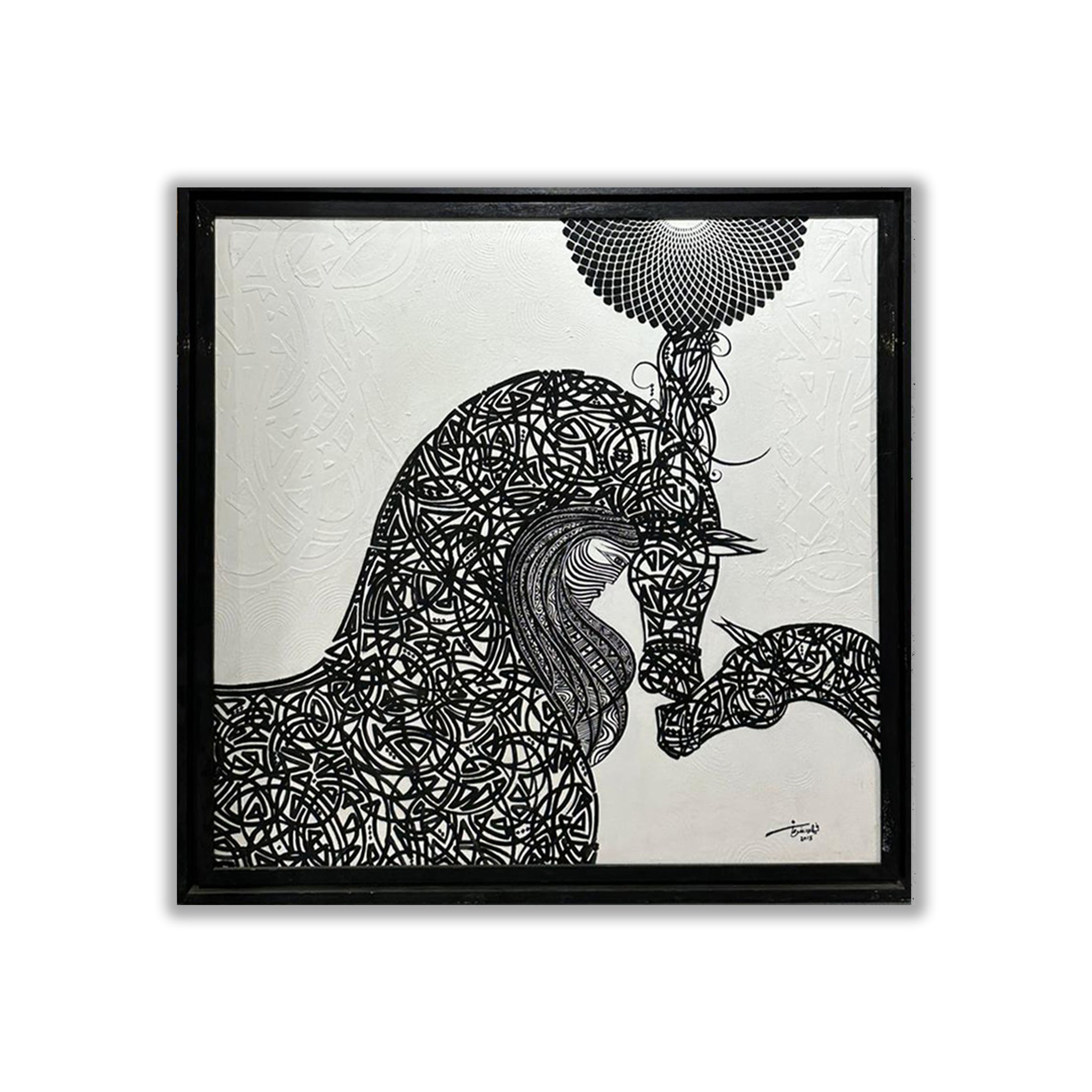 Fahad Gurman Painting Wall Art -2 | 100x100 cm