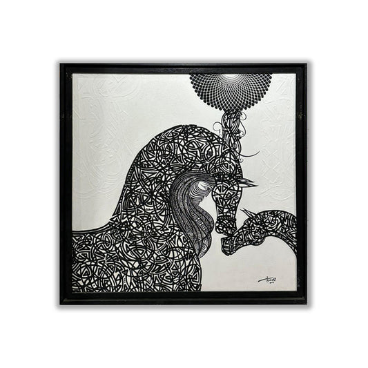 Fahad Gurman Painting Wall Art -2 | 100x100 cm
