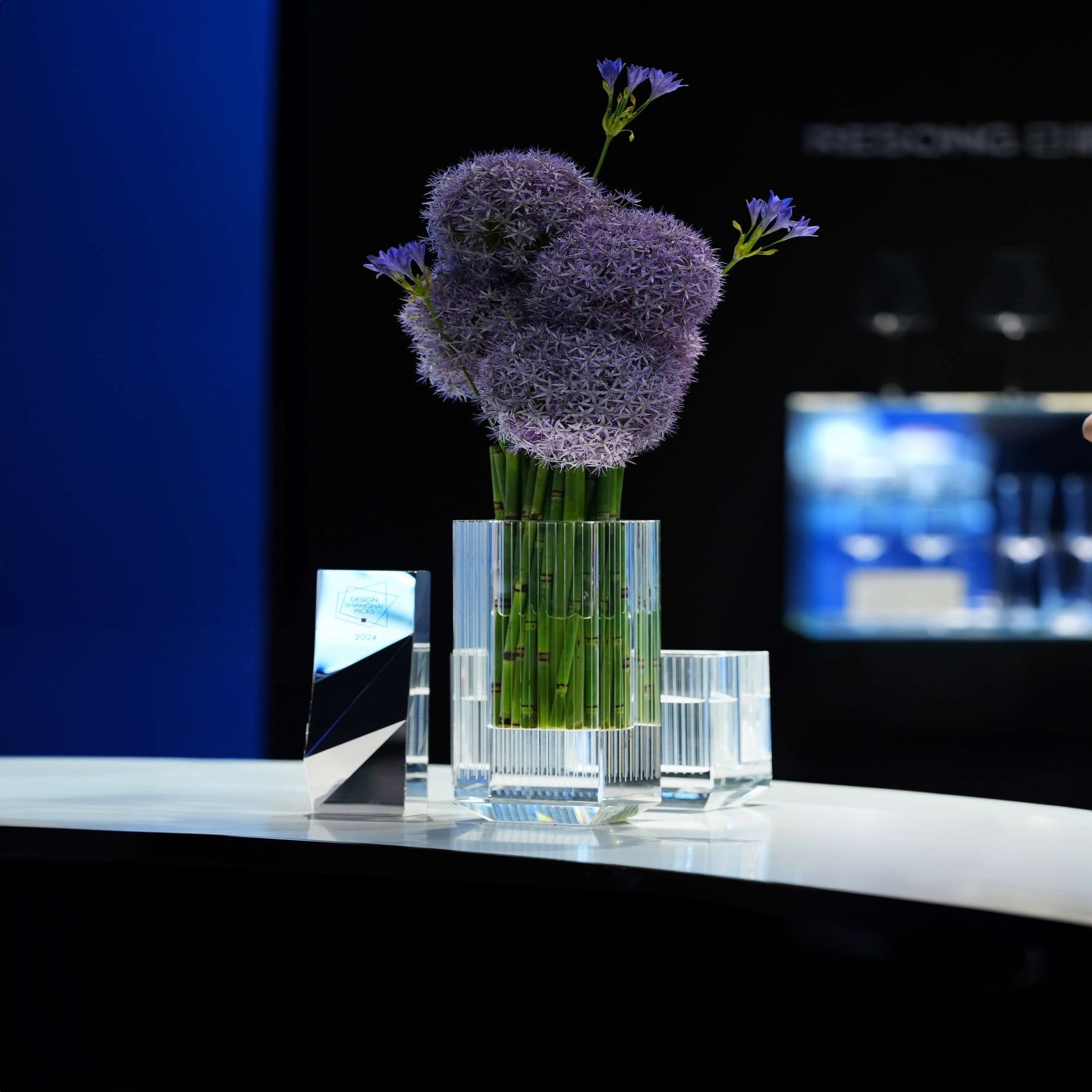 XUYU K9 Crystal Cubic Vase-Tall