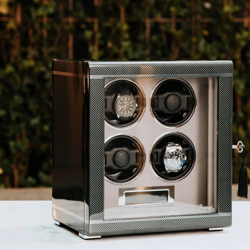 Formula Quad Watch Winder Carbon Fibre