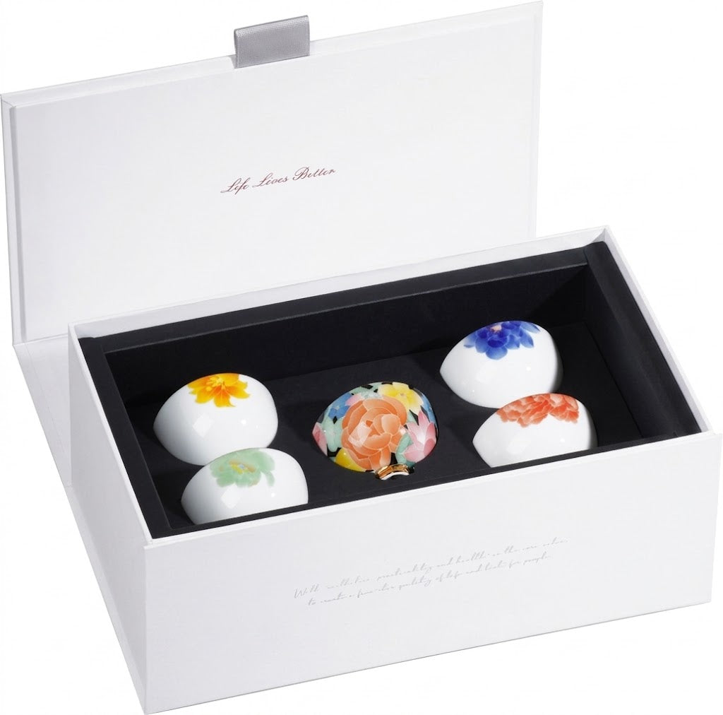 Underglaze Multicolored Ceramic Cup Set