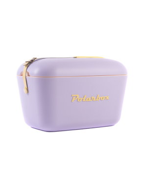 POLARBOX Lilac Cooler Box with Yellow Pop Strap - 20L