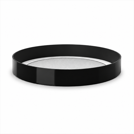 Optical Art Lacquered Round Tray-Black L