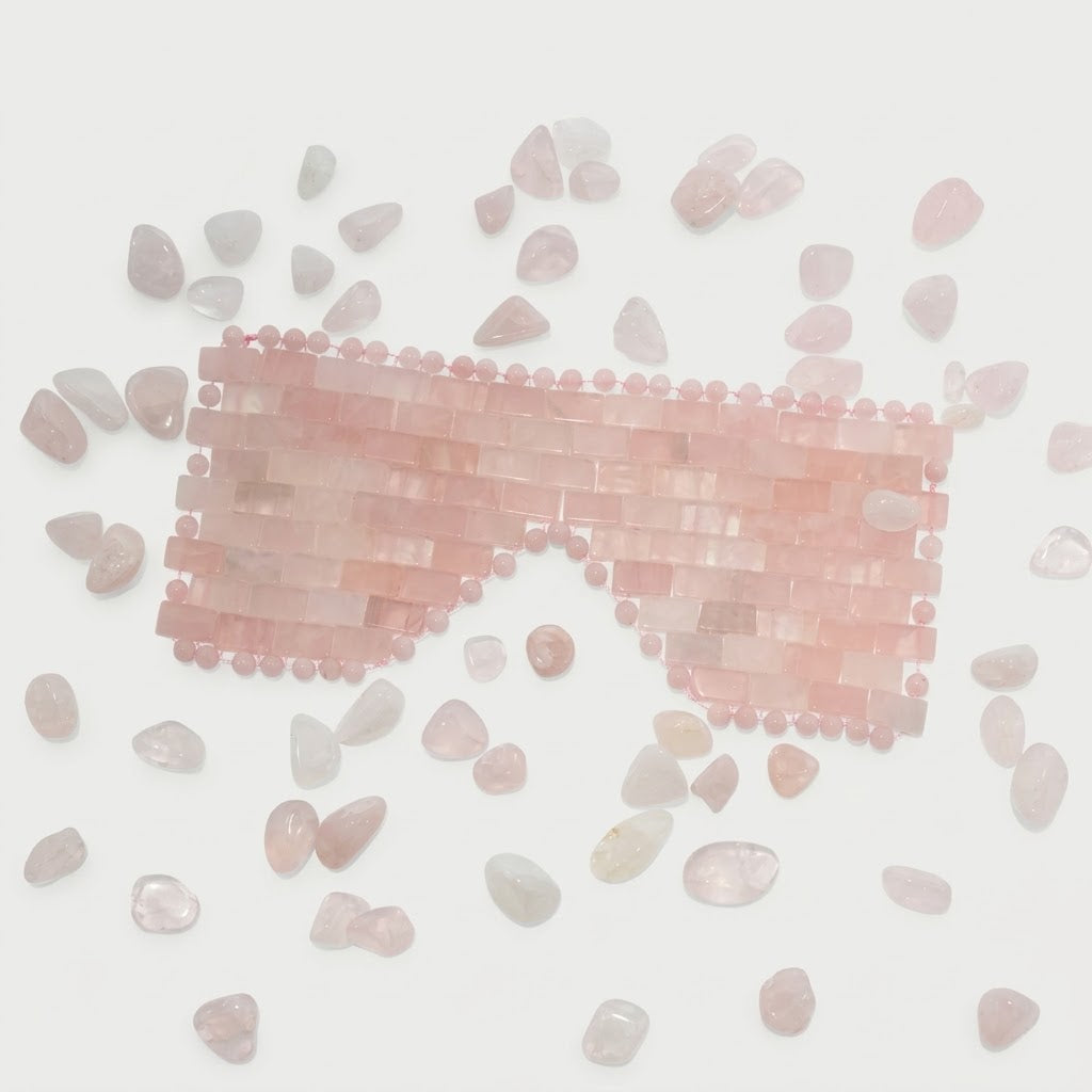 YOGIKOR Crystal Eye Masks - Rose quartz