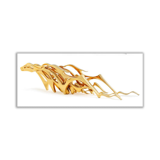 Matar Bin Lahaj Gold Horse Sculpture | h 9 x l 37 cm