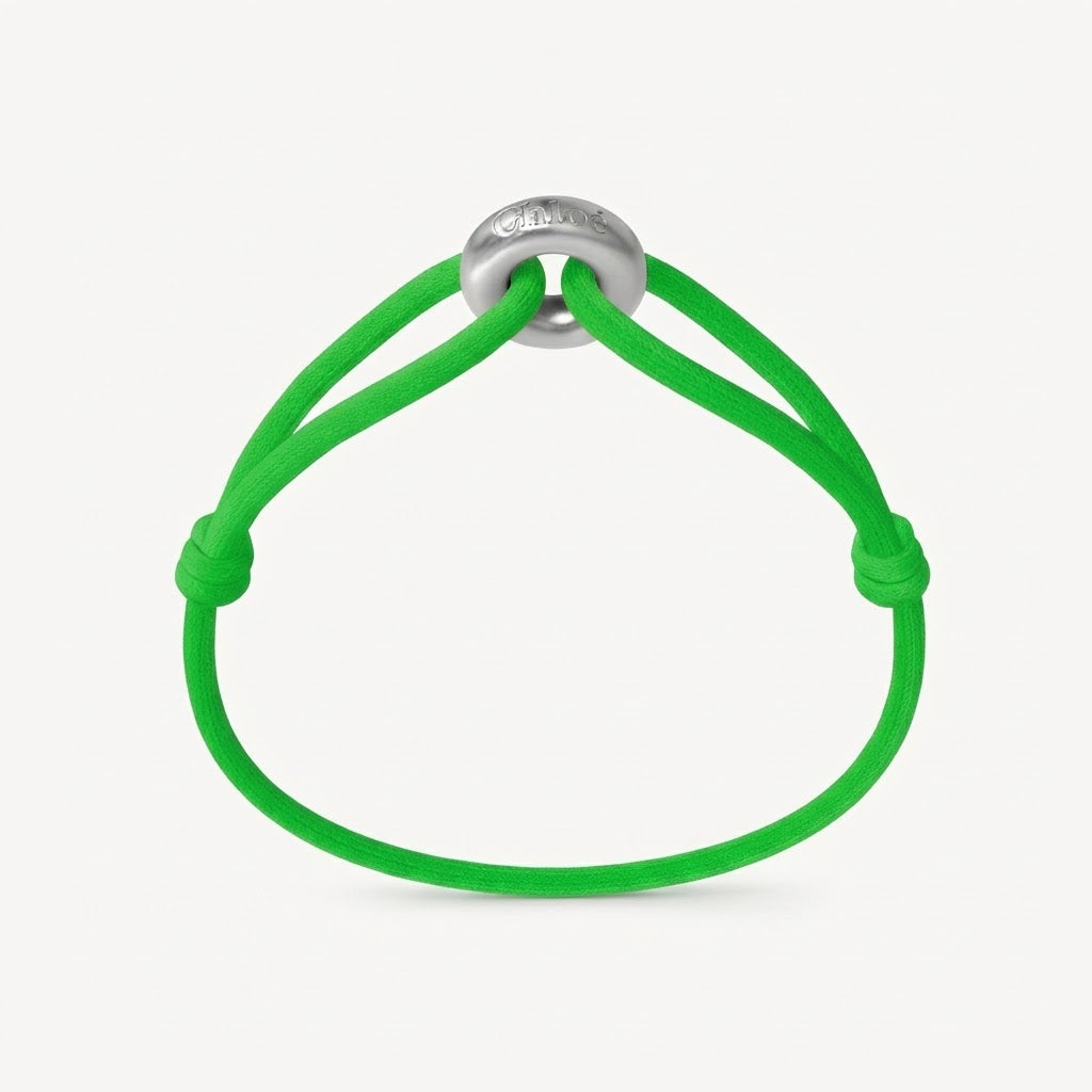 WECORD Silver Soho with Neon Green Cord