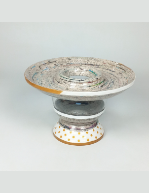 ANAMIL Noura Vase - White Polka