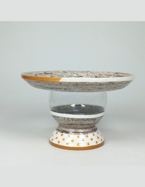 Noura Vase - White Polka