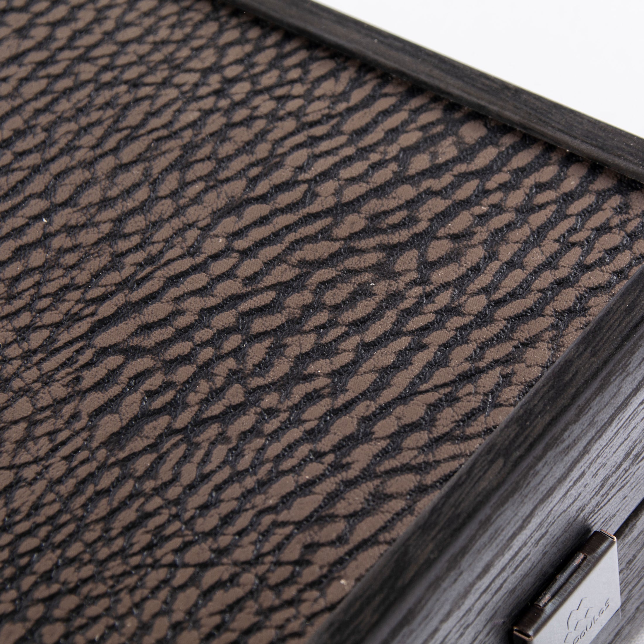 Handmade Mocha Brown Inlaid Leatherette Backgammon with Sideracks 48x30cm