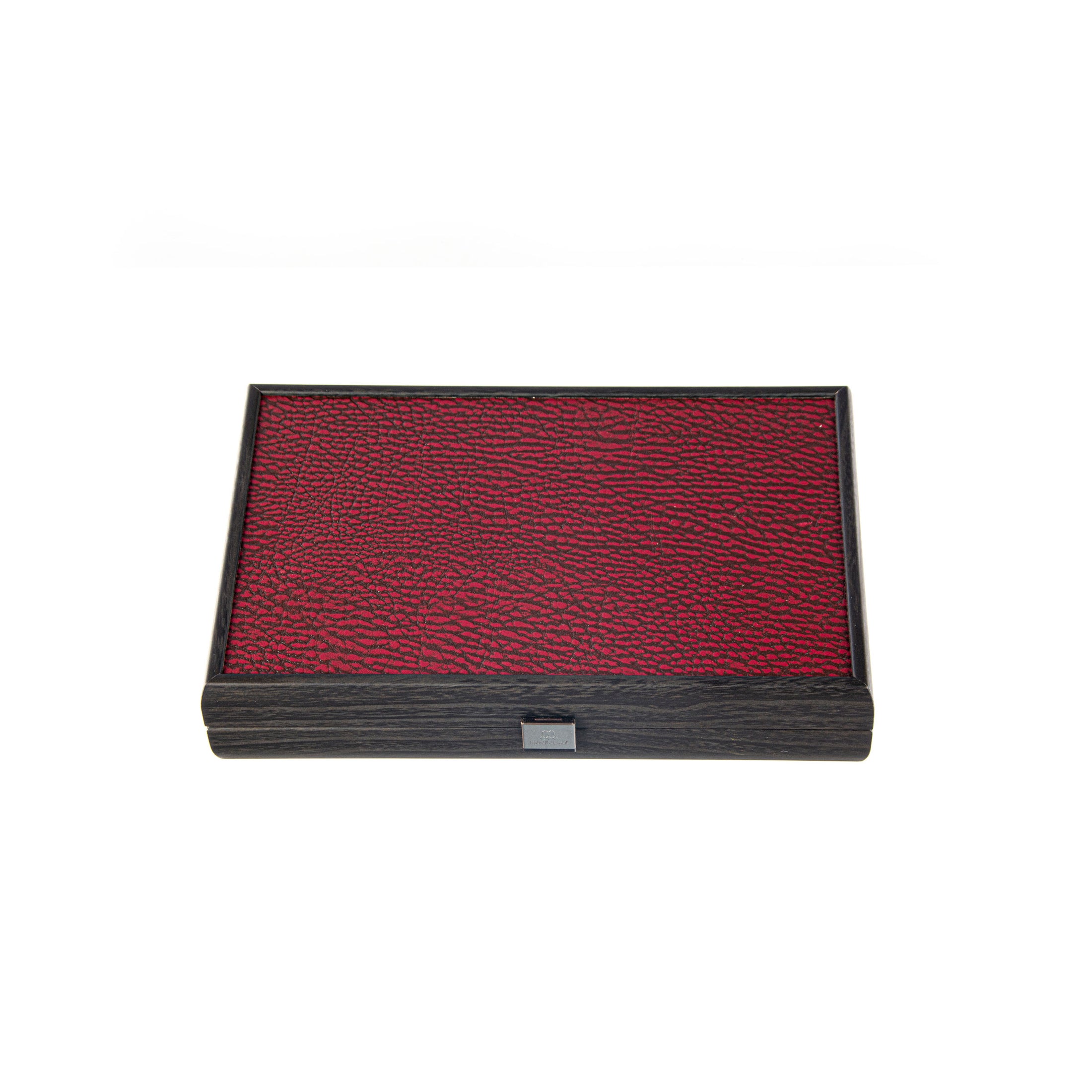 MANOPOULOS Handmade Burgundy Red Inlaid Leatherette Backgammon with Side racks 30x20cm (2 PIECES)