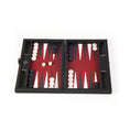 تحميل الصورة إلى عارض المعرض، Handmade Burgundy Red Inlaid Leatherette Backgammon with Side racks 30x20cm
