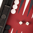 Load image into Gallery viewer, MANOPOULOS Handmade Burgundy Red Inlaid Leatherette Backgammon with Side racks 30x20cm (2 PIECES)
