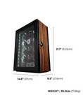 Load image into Gallery viewer, BILLSTONE Fusion 12 Fingerprint Macassar Wood - Watch Winder

