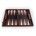 Load image into Gallery viewer, Handmade Crocodile Tote in Brown Leather Inlaid Leather Backgammon with Side racks 48x30cm
