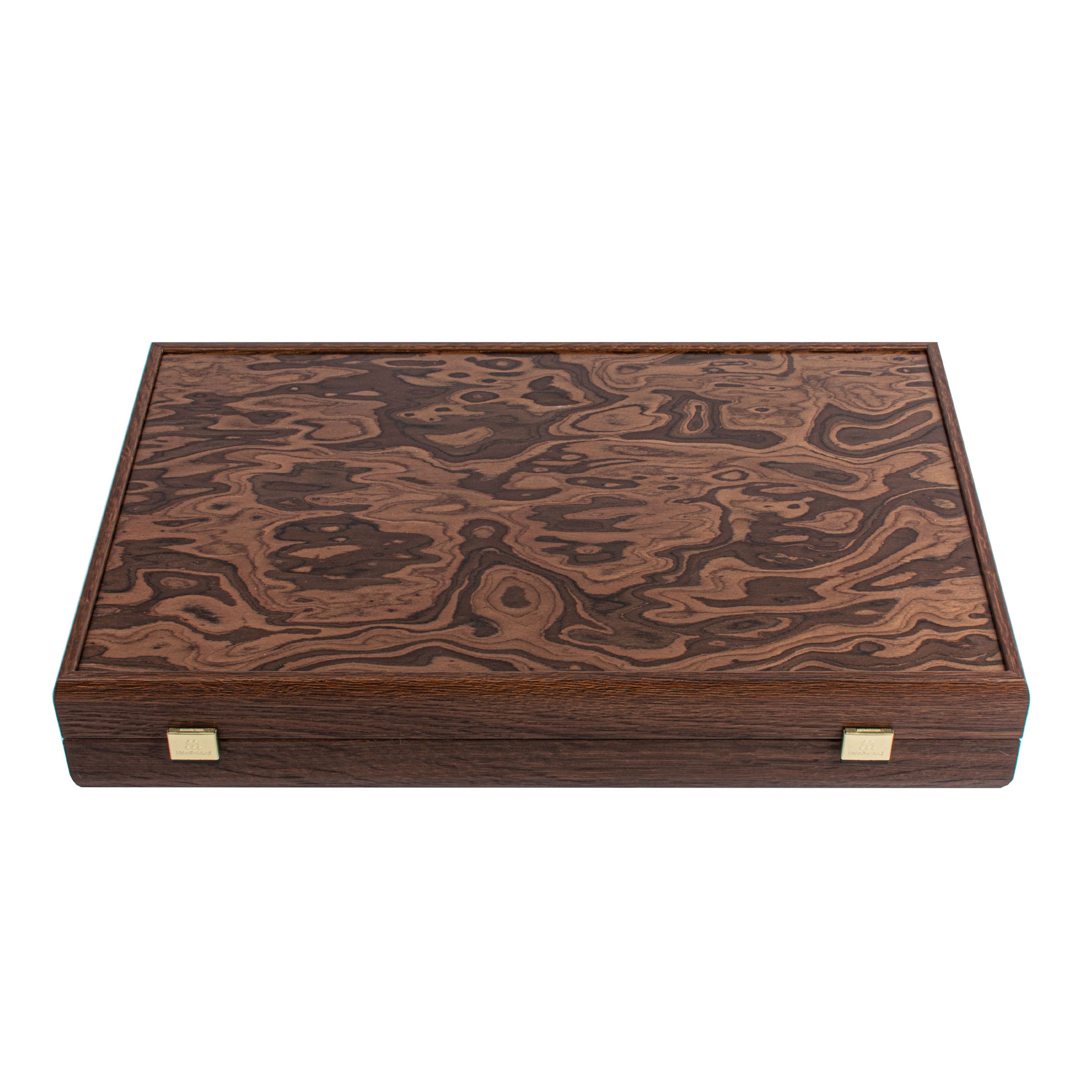 Handmade Natural Burl Inlaid Backgammon with Inlaid Pearl Elements points with Side racks 48x30cm