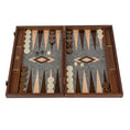 تحميل الصورة إلى عارض المعرض، Handmade Pearly Grey Vavona Inlaid Backgammon with Oak - Wenge points with Sideracks 48x30cm
