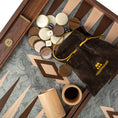 تحميل الصورة إلى عارض المعرض، Handmade Pearly Grey Vavona Inlaid Backgammon with Oak - Wenge points with Sideracks 48x30cm
