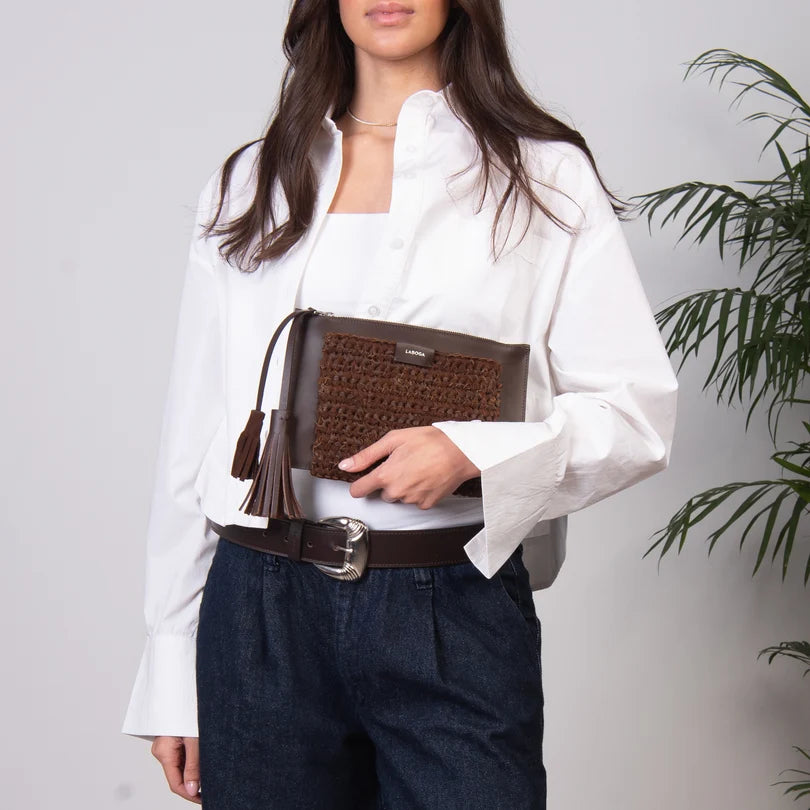 Mervat Clutch, Brown