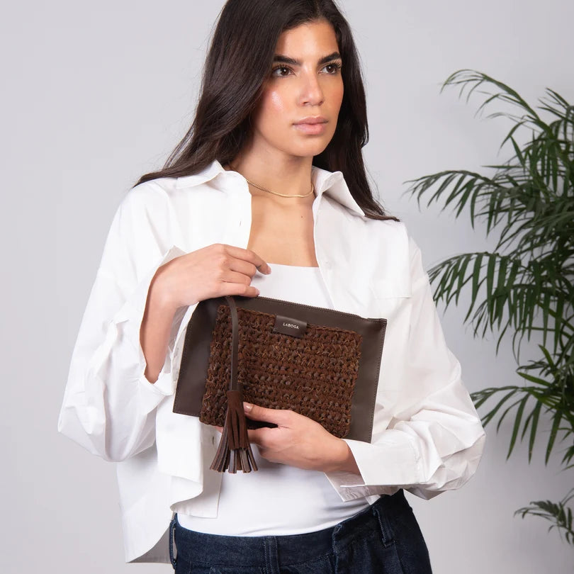 Mervat Clutch, Brown