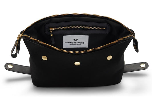 Canvas Wash Bag - Dopp Kit- Black