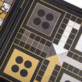 تحميل الصورة إلى عارض المعرض، Chess-Backgammon-Ludo-Snakes - Black - Ivory - Walnut replica wooden case
