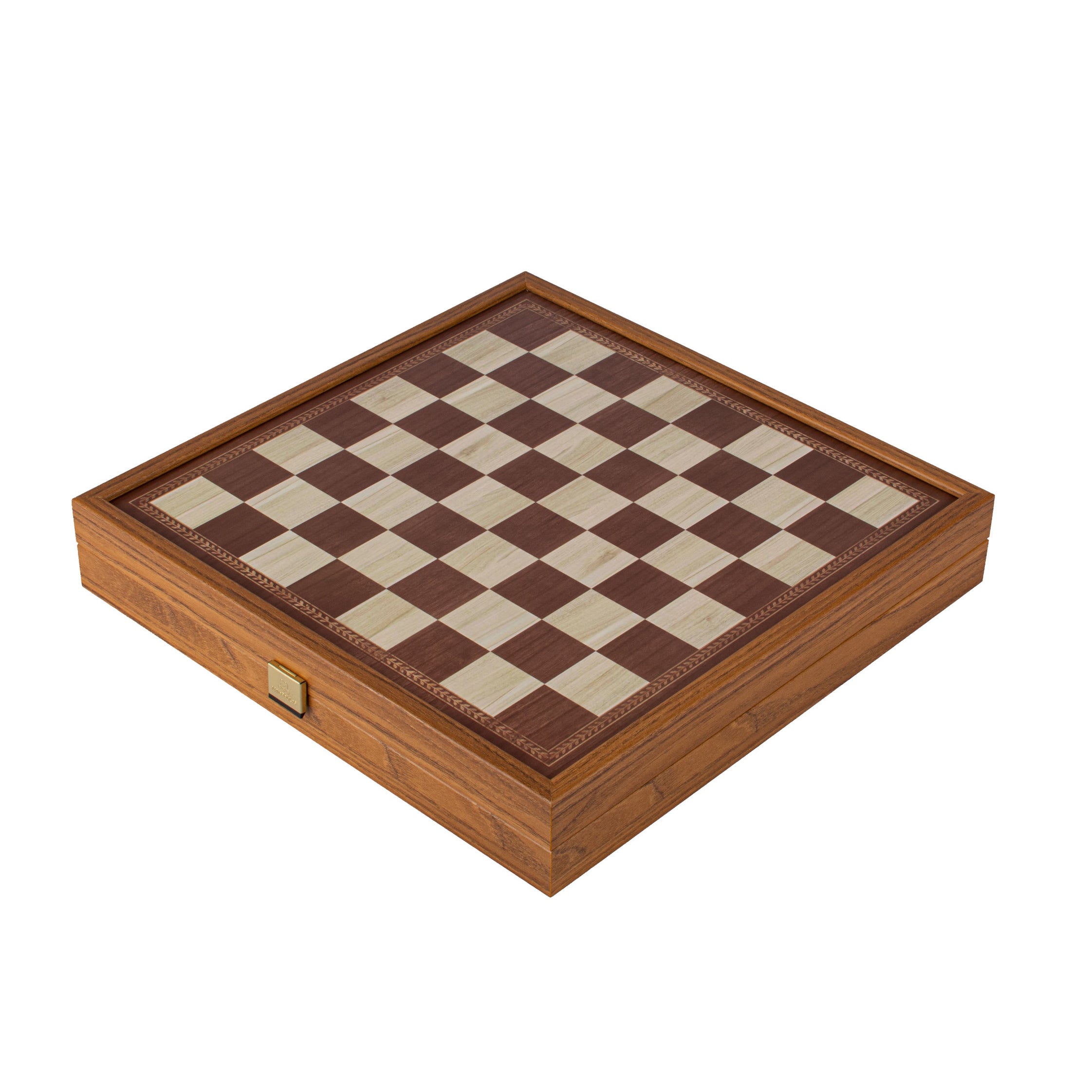 MANOPOULOS Chess/Backgammon/Ludo/Snakes - Classic Style Design in Walnut Replica Wooden Case