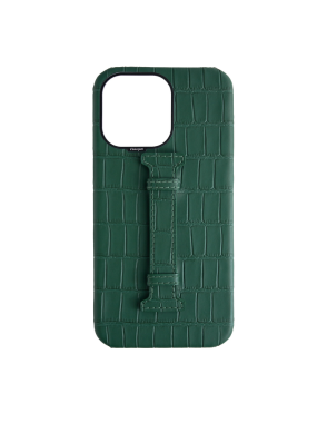 CONCEPTO Matte Royal Green Embossed Strap Crocodile Case for iPhone 14 Pro Max