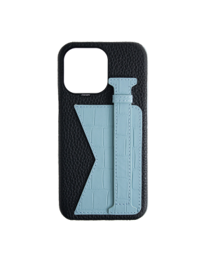 15 Pro -Matte Light Blue Embossed Duo Crocodile Black Frm
