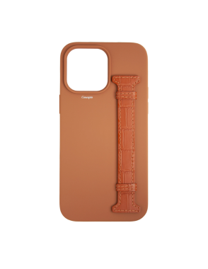 CONCEPTO Tan Silicon Side Strap Case for iPhone 14 Pro Max