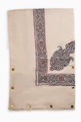 Load image into Gallery viewer, Pashmina Mens Shawl - Beige with Red Embroidery
