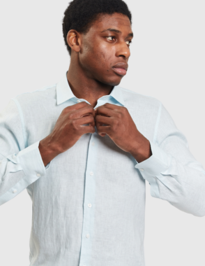 Tropezian Linen Shirt CYAN XL