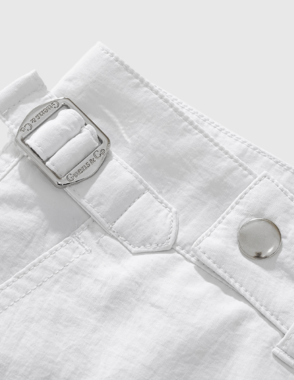 GUENS & CO Alexandre White Swim Trunks | Small