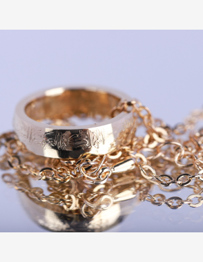 HOLAI Golden Colored Saudi Coin Circle Shape Necklace