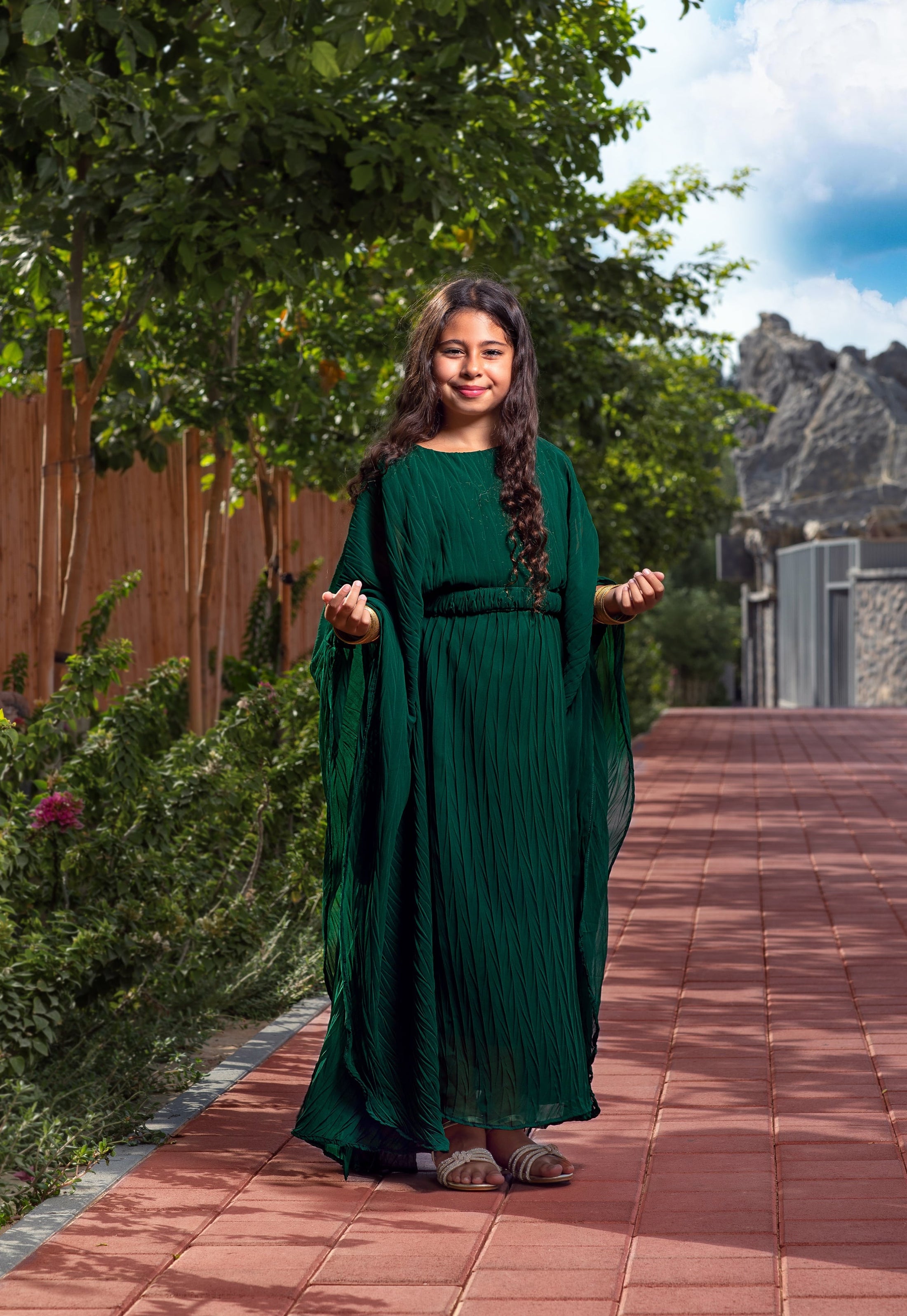 REDBOW Green National Day Dress Girls 8-10 years old - 3