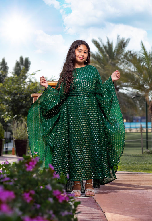 REDBOW Green National Day Dress Girls 8-10 years old - 4