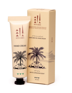 Irth Hand cream with date seed oil and Cardamom