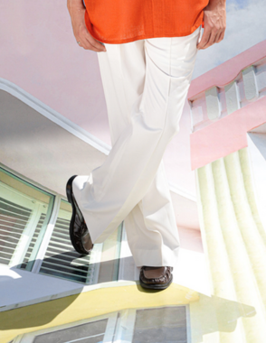 JUBB Lightweight Crepe Pant Crepe White Size- S