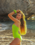 Load image into Gallery viewer, MAY.OH Green Sea Jewel Swimsuit - S

