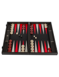 Load image into Gallery viewer, Handmade Classic Black-Red Inlaid Carbon Fiber Backgammon with Sideracks 48x30cm

