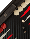 Load image into Gallery viewer, Handmade Classic Black-Red Inlaid Carbon Fiber Backgammon with Sideracks 48x30cm
