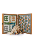 تحميل الصورة إلى عارض المعرض، Chess-Backgammon-Ludo-Snakes - Retro Design- Walnut replica wooden case
