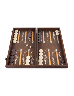 MANOPOULOS Robusto Cigar Design Backgammon Set