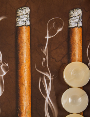 MANOPOULOS Robusto Cigar Design Backgammon Set