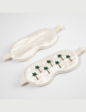 NO ADDED SUGAR Mulberry Silk Eye Mask-Palm Tree