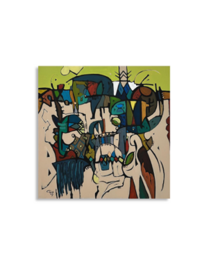 Fahad Gurman Painting Wall Art -1 |100x100 cm